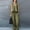 Army Green women's 2 piece outfits a1, variant on Cagogo Women's 2 Piece Outfits Sleeveless Tank Top Wide Leg Pants Set Casual Boho Beach Summer Loose V Neck Tops Flowy Pants Lounge Travel Matching Tracksuits, Khaki S