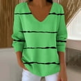 thumbnail image 5 of ZUKMRJPC Women's Plus Size Striped T-Shirts Long Sleeve V-Neck Casual Loose Fit Pullover Tops Fall Fashion Soft Comfy Basic Tee Shirts, 5 of 6