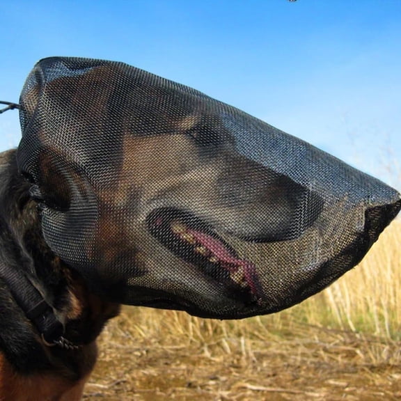 2PCS Dogs Head Protector, Dog Face Guard Hood Breathable Protection, Dog Soft Net Mask for Outdoor Hiking Camping, Mesh Muzzles for Dog