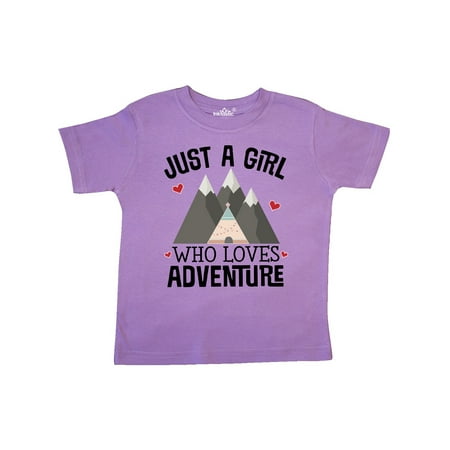 

Inktastic Just A Girl Who Loves Adventure Gift Toddler Toddler Girl T-Shirt