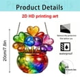 thumbnail image 2 of TechToyHub Shamrock Sun Catcher,6.69 Inch Green Acrylic St.Patrick’s Day Ornaments for Window Porch Outdoor Decor,2D Four Leaf Clover Hanging Decoration with Chain,Weather Resistant, 2 of 5