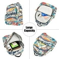 thumbnail image 5 of FORMRS Mini Backpack Purse for Women Travel Daypack Casual Shoulder Bag, Yellow Sardines Pattern, 5 of 7