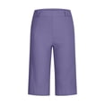 thumbnail image 4 of ABATAB Women's Bermuda Shorts Lightweight Casual Lounge Shorts Wide Leg Baggy Golf Hiking Travel Shorts with Pockets, 4 of 7