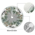 thumbnail image 2 of Christmas Snowman Reindeer Snowflake Christmas Tree Skirt 23.62inch, Winter Holiday Tree Mat Decoration, 2 of 8