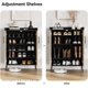 thumbnail image 5 of Qinaqin 5-Tier Negro Rattan Shoe Gabinete con 2 Ajustable Shelves cm de Profundidadoors y Resistente Metálico Legs Ideal Farmhouse Organizador para Entryway Alturaallway o Living Sala, 5 of 7