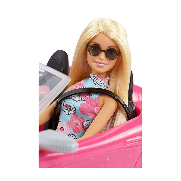Uregelmæssigheder kvælende kontakt Barbie Collection Doll and 2 Seat Pink Convertible Car with Rolling Wheels  - Walmart.com