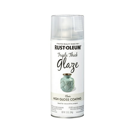 Clear, Rust-Oleum Specialty Gloss Triple Thick Glaze Spray Paint-301416, 12 oz