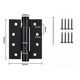 thumbnail image 2 of Door Hinges 2Pcs Stainless Steel Double Opening Spring Hinge Two Way Free Door Fence Automatic Closing Hinge Hinge 4 Inch Single Bomb, 2 of 5