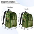 thumbnail image 3 of Naloa Green Bamboo Fence1 Canvas Backpack for Men Women Rucksack Casual Travel Daypack College Tote Satchel Bookbag for Teens-Medium, 3 of 7