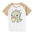 thumbnail image 1 of RXIRUCGD 2025 Vêtements d'Été pour Enfants Tout-Petits Garçons Filles Mode Mignon Col Rond Imprimé Manches Courtes Haut, 1 of 7