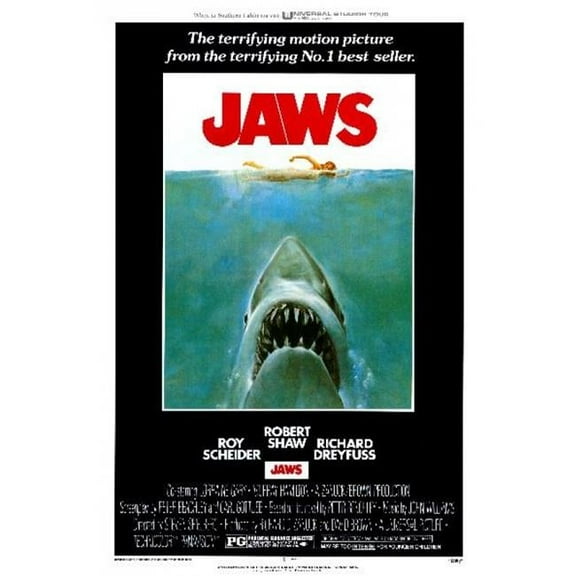 Pop Culture Graphics MOVCC9825 Jaws Movie Poster, 11 x 17