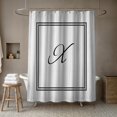 thumbnail image 4 of Creative Products Classic White Monogrammed Shower Curtain - X, 4 of 7