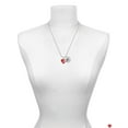 thumbnail image 3 of Delight Jewelry Acrylic Red "Be Mine / Kiss Me" Heart Silvertone Script Initial Disc - T - Charm Necklace, 20"+3", 3 of 4