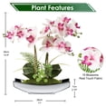 thumbnail image 2 of Orquídea Phalaenopsis Artificial Briful Rosa Claro de 38 cm, 2 of 6