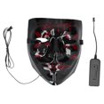 thumbnail image 1 of Scary Purge Mask, LED Light Up Adjustable Halloween Glowing Mask Harmless  For Cosplay For Halloween For Party ANGGREK Halloween Glowing Mask, 1 of 8