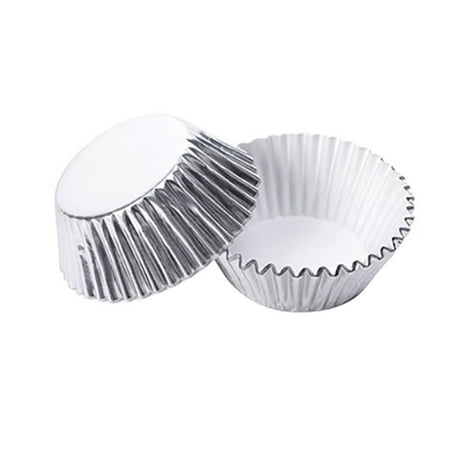 

500 Pieces Big Size(5x7cm) Aluminum foil Metallic Cupcake Case Liners Baking Muffin Paper Cases Foil