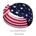 thumbnail image 3 of Qjidjing Knotted Headband, Bandana, Patriotic Star Stripe Pattern with Sweat Absorbent Textile, for Daily Running, Yoga Exercise, 4th of July Holiday Gathering, 3 of 6