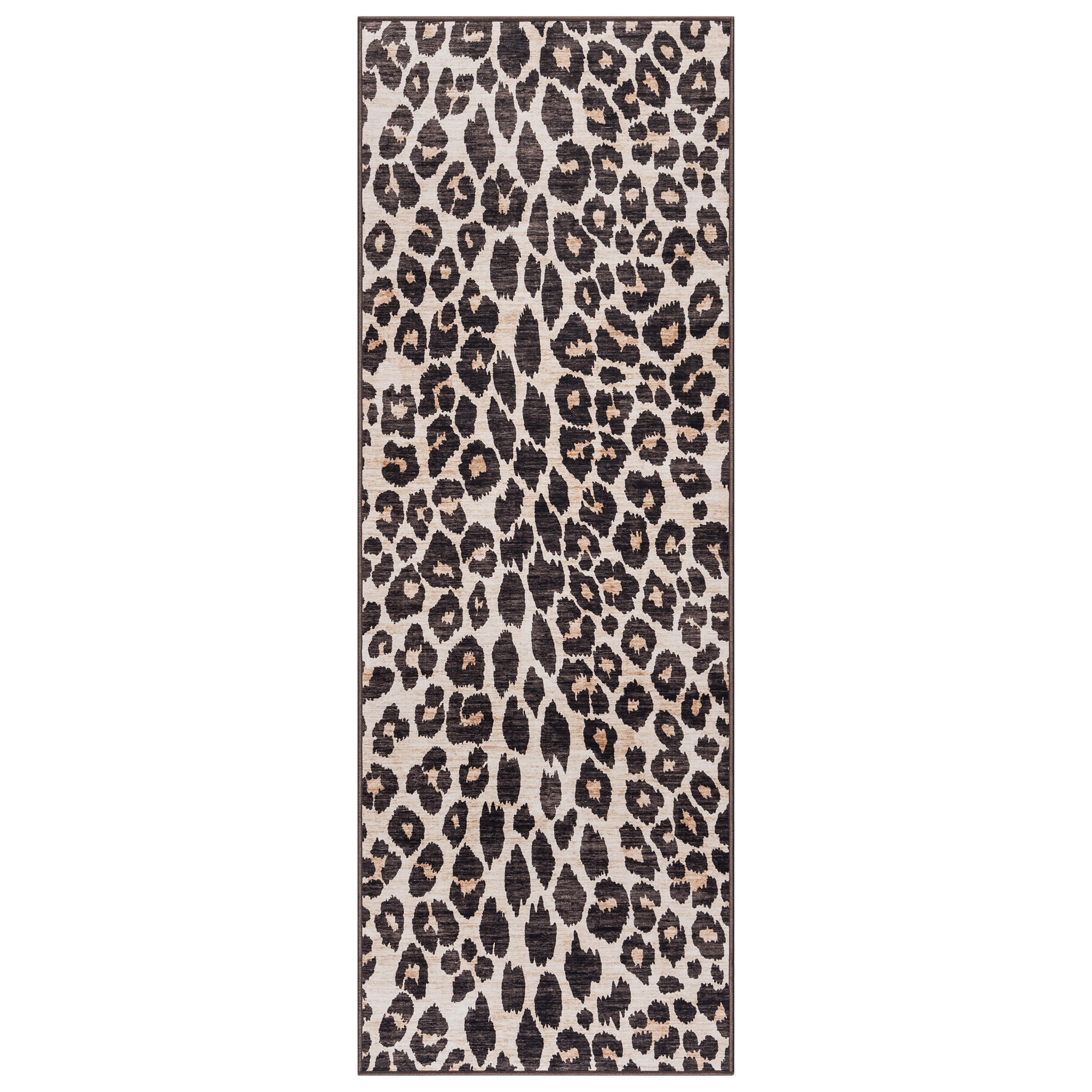 Crystal Print Lennie Modern Animal Print Leopard Area Rug, 2x6