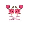 thumbnail image 2 of Women's Cherry Cheerleading Graphic Tee - Casual & Sporty Round Neck Short Sleeve, Comfy Polyester Blend Summer Top with Machine Washable Care, 2 of 6
