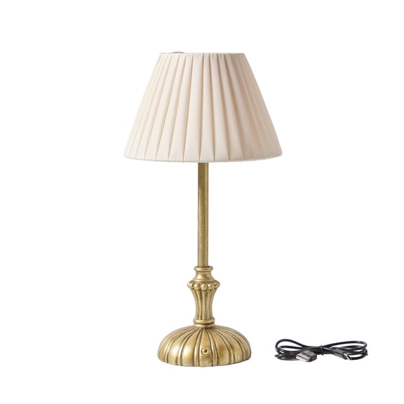 My Texas House 13" Brass Metal Rechargeable Cordless Table Lamp