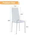 thumbnail image 2 of FIRSCOOK Modern Dining Chairs, Set of 4 White Metal and PU Upholstered Dining Side Chairs, 2 of 7