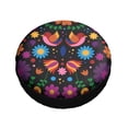 thumbnail image 3 of Kll Colorful Floral2 Tire Cover,Universal Wheel Tire Cover For Trailer, Rv, Suv, Truck,Camper And Many Vehicle,(16 Inch), 3 of 8