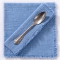 thumbnail image 4 of Cheesecloth Napkins,QZS Durable Linen Napkins Boho Washable Cloth with Fringe,16.5x16.5 inches Reusable Rustic Dinner Table Decor for Indoor and Outdoor Party,6Pcs, 4 of 6