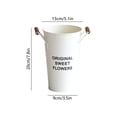 thumbnail image 3 of Galvanized Metal Flower Bucket, Rustic Farmhouse Style Vase with Handles, Waterproof Planter for Indoor Outdoor Decor, Perfect for Floral Arrangements and Wedding Centerpieces, 3 of 6
