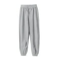 thumbnail image 3 of Kids' Korean Style Mosquito-Repellent Pants, Solid Color Cotton Elastic Cuff Casual Trousers for Summer Outdoor Wear, Lightweight and Breathable for Daily Protection, Play - Grey, 3 of 4