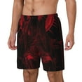 thumbnail image 1 of Fotbe Red Gothic Skeleton Throne Traje de Baño para Hombre – Shorts de Natación de Secado Rápido con Forro y Bolsillos-Small, 1 of 6