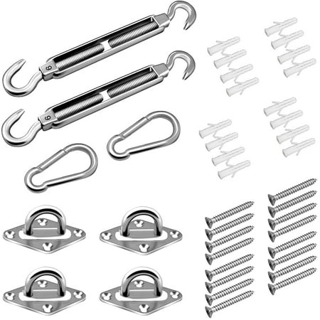 Kit de Fixation pour Voile D'ombrage, Kit Accessoires de Fixation de ...