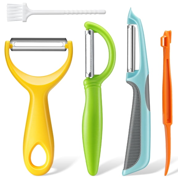 Sopito Vegetable Peeler, 5pcs Stainless Steel Veggie Peeler for Potato Carrot Orange Apple Fruit