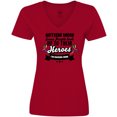 thumbnail image 3 of Inktastic Autism Awareness Autism Mom with Puzzle Ribbons Women's V-Neck T-Shirt, 3 of 5