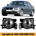 thumbnail image 2 of Clear Lens Driving Fog Lights Front Bumper Lamp for 2003-2006 BMW E60 3/5 Series, 2 of 11