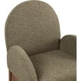 thumbnail image 5 of Meridian Furniture Waldorf Olive Boucle Fabric Dining Arm Chair, 5 of 8