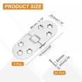 thumbnail image 2 of Uxcell Folding Table Flip Hinge, 180 Degree Butler Tray Hinges Heavy Duty Silver, 2 of 7