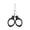 Black, variant on Stainless Steel Scissor,Safety Portable Foldable Pocket Badge Small Scissors,Glasses Shaped Rust-proof Mini Shear Telescopic Cutter for Home,Office,Craft,Sewing,Nurse Accessories,Travel (Red)