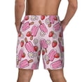 thumbnail image 2 of Rocae Strawberry Popsicle for Men's Swim Trunks Quick Dry With Two Side Pockets and One Lined Patch PocketX-Large, 2 of 9