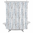 thumbnail image 2 of Light Blue and Grey Leaf Shower Curtain for Bathroom Decor, Abstract Farm Plants Floral Branches Waterproof Fabric Shower Curtain, 72"x84" Set with 12 Hooks, 2 of 9