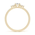 thumbnail image 2 of ANGARA Natural Three Stone Diamond Engagement Ring in 14K Yellow Gold for Women (Size-3.5mm| Color-G| Clarity-VS2) | April Birthstone, Anniversary, Jewelry Gift for Women | Natural Diamond Ring, 2 of 9