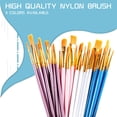 thumbnail image 5 of OAVQHLG3B 10 Pcs Paint Brushes Set, Round Pointed Tip Paintbrushes Nylon Hair Artist Acrylic Paint Brushes for Acrylic Oil Watercolor, Face Nail Art, Miniature Detailing and Rock Painting, 5 of 6