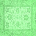 thumbnail image 1 of Ahgly Company Indoor Square Oriental Emerald Green Traditional Area Rugs, 5' Square, 1 of 4