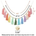 thumbnail image 2 of Cotton Tassel Garland Banner Colorful Birthday Decor Party Backdrop Christmas Boho Wall Hangings Decor for Bedroom, Nursery, Play Room, Baby Shower, Girls Room Decor, Birthday Gift (A), 2 of 7