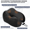 thumbnail image 2 of VIIWII Travel Pillow for Adults Memory Foam Neck Pillows for Sleeping on Airplane Lightweight Black, 2 of 7