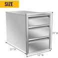 thumbnail image 3 of Outdoor Kitchen Single Drawers 24" W x 6.5" H x 23" D Inch Stainless Steel Flush Mount BBQ Single Drawer for Outdoor Kitchen Island, or Patio Grill Station, 3 of 14