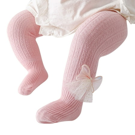 

Toddler Kids Baby Girls Leggings Bowknot Knitted Pantihose Stretchy Spring Summer Pantyhose Baby Outwear