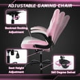 thumbnail image 5 of CONCETTA Gaming Desk Chair, Ergonomic PU Leather Height Adjustable Office Chairs for Adults , for Home Office ,Pink, 5 of 6