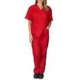 thumbnail image 1 of Ensemble de 2 Pcs Uniforme Médical d'Hôpital Unisexe Haut Pantalon Infirmière Dentiste, 1 of 5