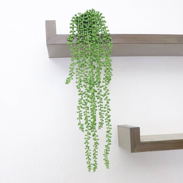 Artificial Succulent Hanging Potted Plant | Realistic Faux Greenery | Plastic Home & Living Room Decor | Low Maintenance | Indoor Faux Planter | 9x6.5x7.8cm Pot | 65cm Length