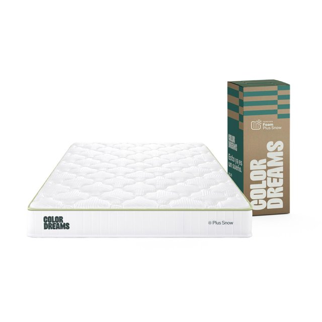 Colchón Matrimonial Color Dreams Foam Plus Snow| 23 cm | Firmeza media | Caja | Certificado
